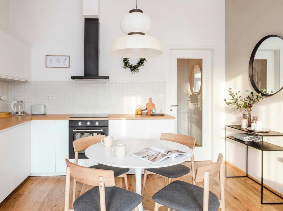Fully equipped kitchen with everything you need for basic cooking - please, see the list of amenities