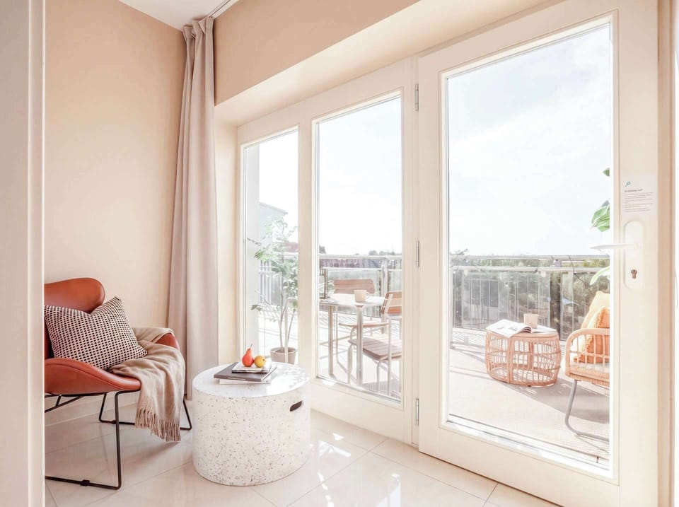 Access to the terrace from the apartment