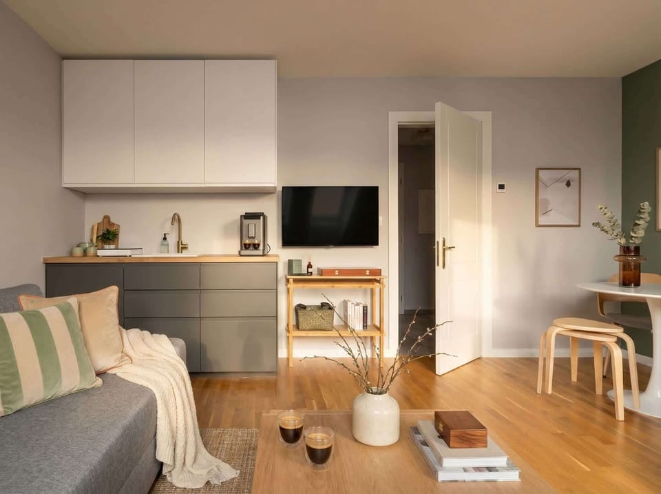 Fully equipped kitchen with everything you need for basic cooking - please, see the list amenities