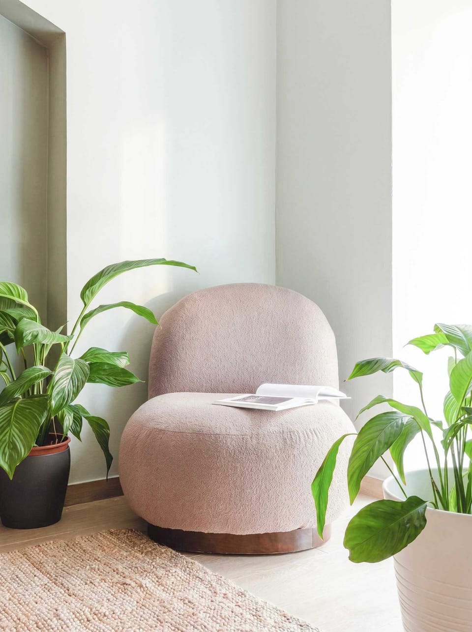 Cozy seating in the bedroom