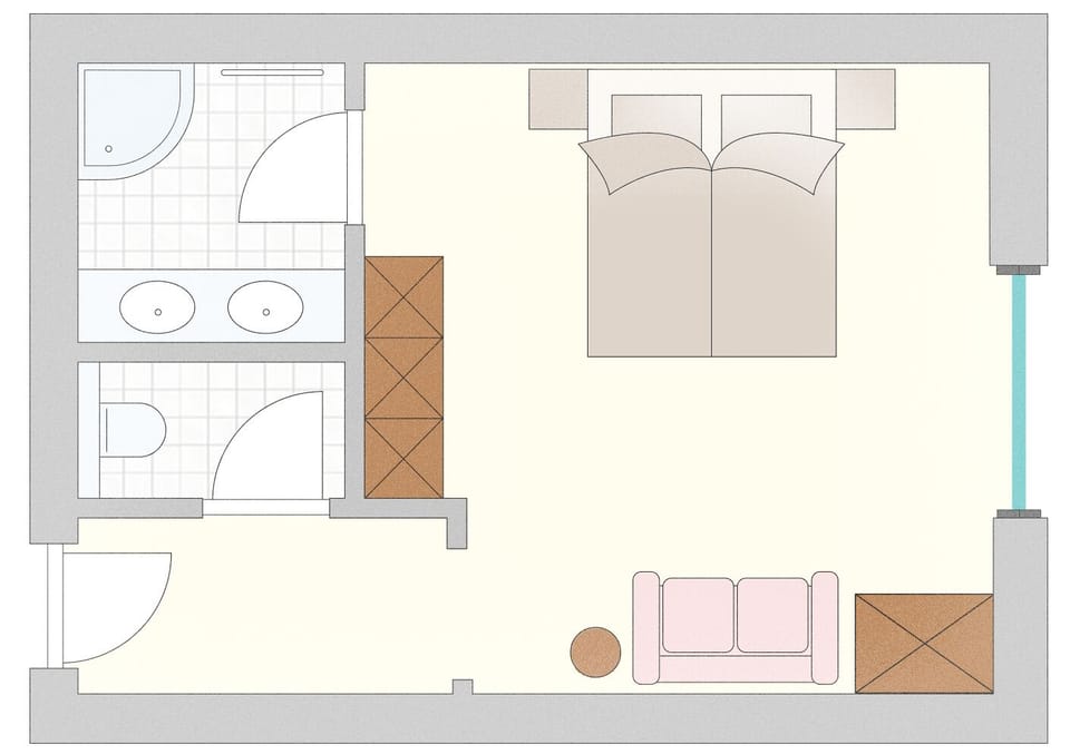 Cribs (surcharge), WiFi (free), bed sheets