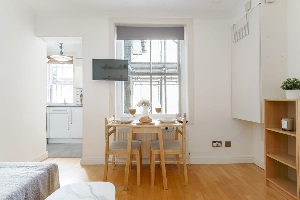 The open-plan living and dining area