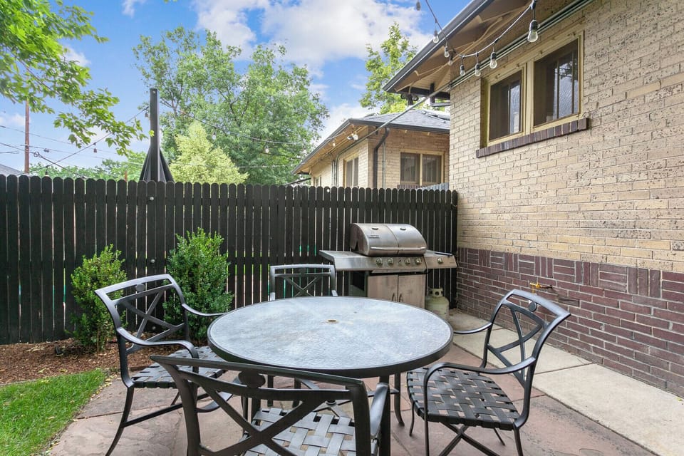 Enjoy grilling from the private back yard