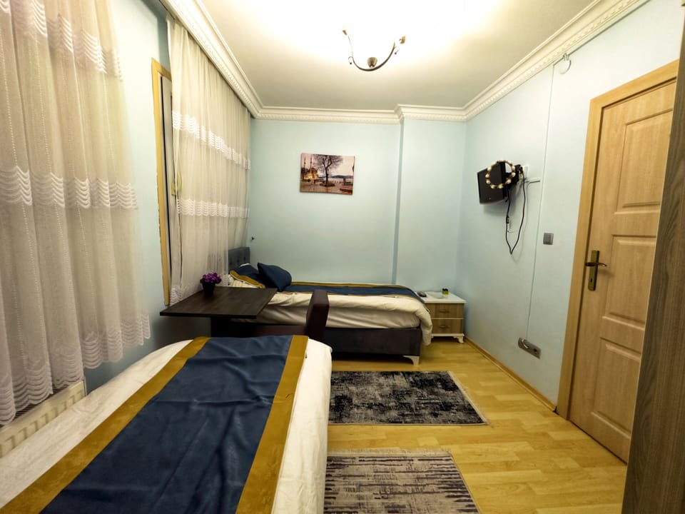 Premium bedding, minibar, desk, laptop workspace