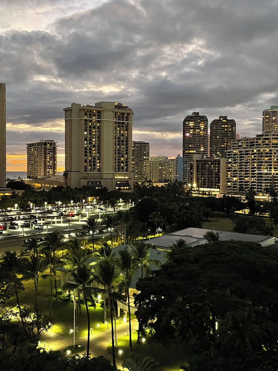 Sunset view from our lanai.