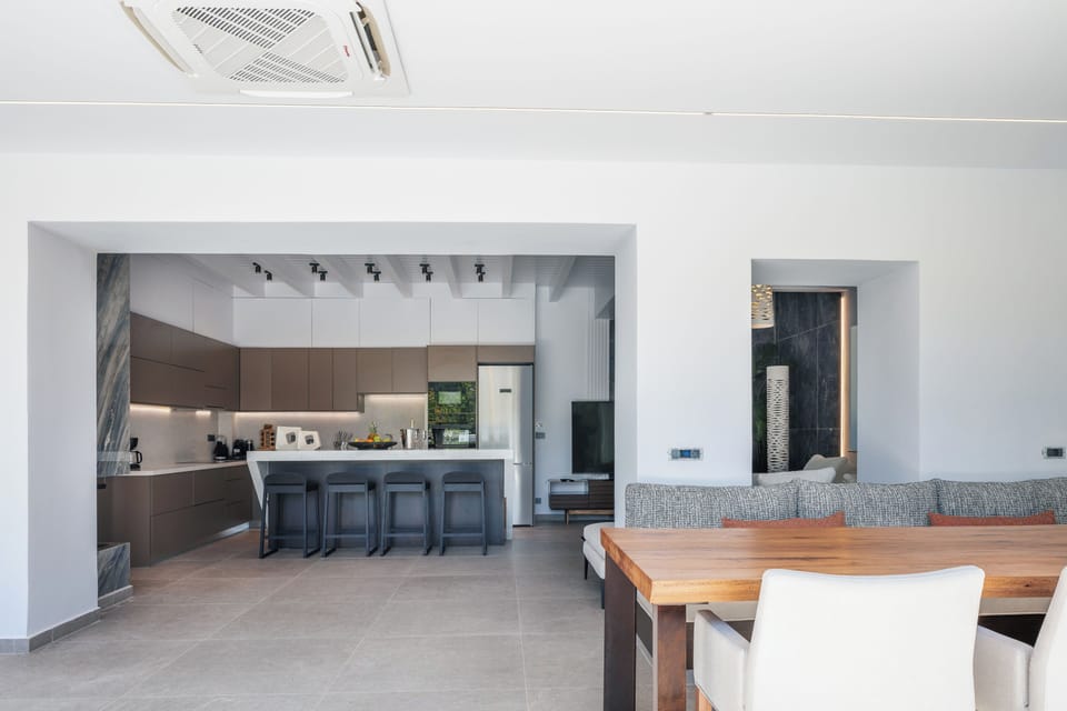 Open space living room and kitchen area!