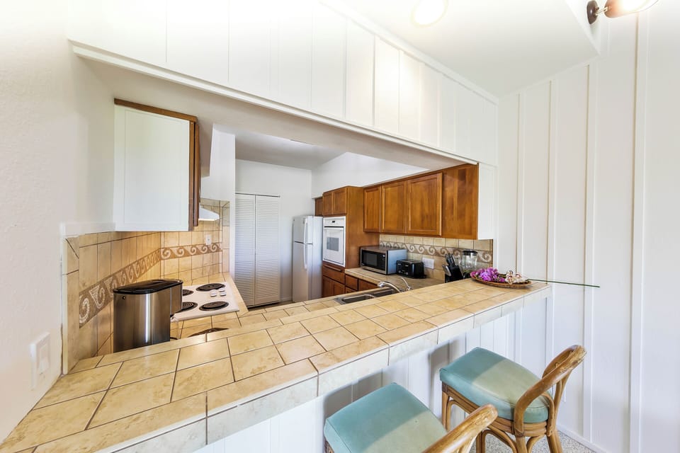 Bright kitchen designed for easy island living