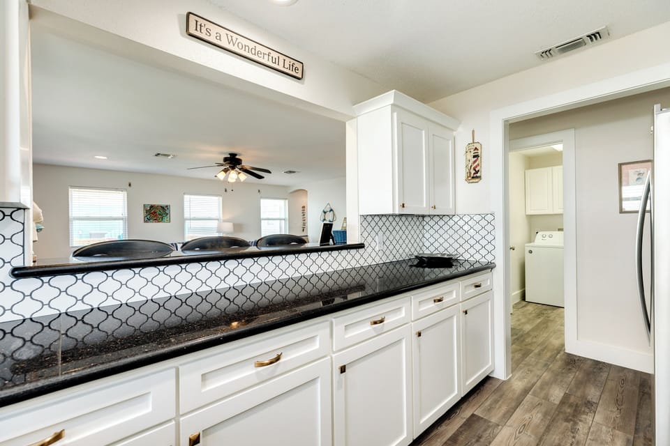 Plenty of counter space to prepare and serve homecooked meals