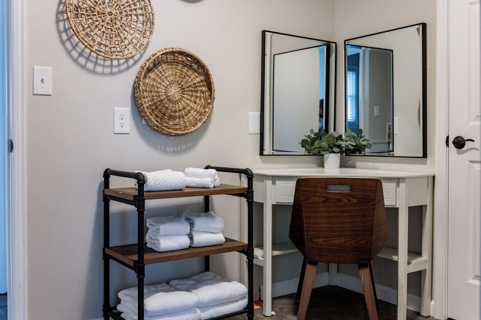 Vanity area in primary bathroom