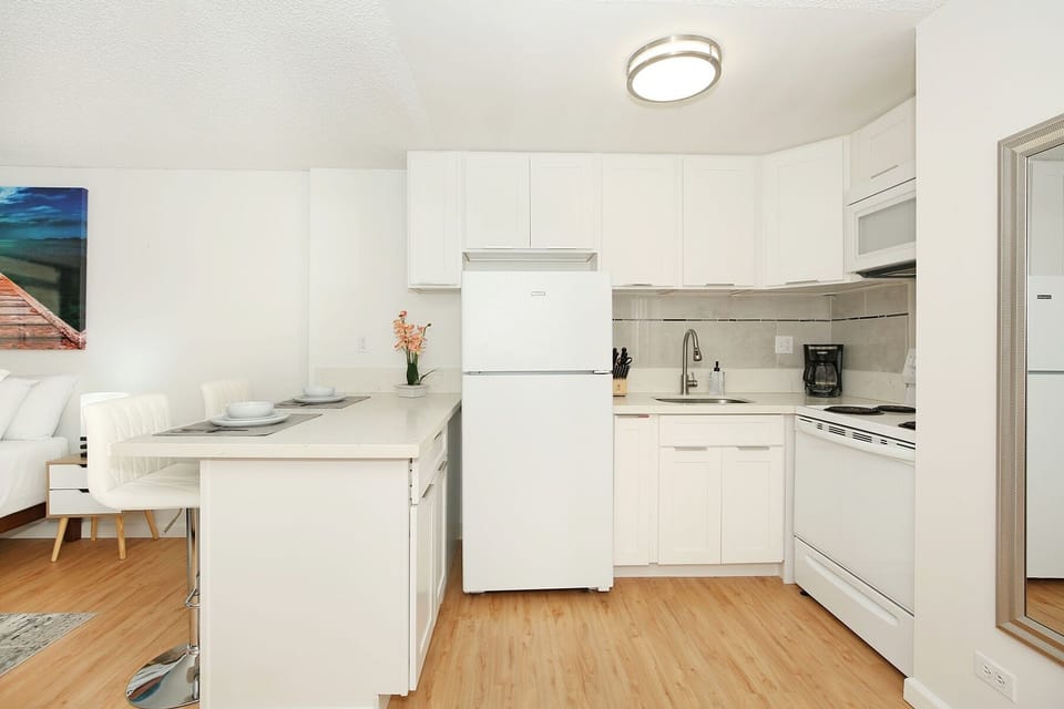Studio | Private kitchen | Fridge, oven, coffee/tea maker, toaster