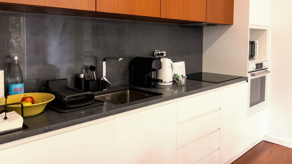 Premium Apartment, Multiple Beds | Private kitchen | Full-size fridge, microwave, oven, stovetop