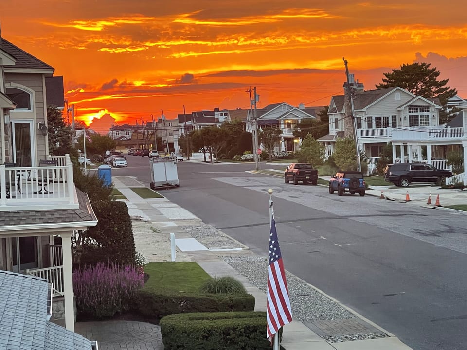 Sunsets from our front balcony can be quite amazing.