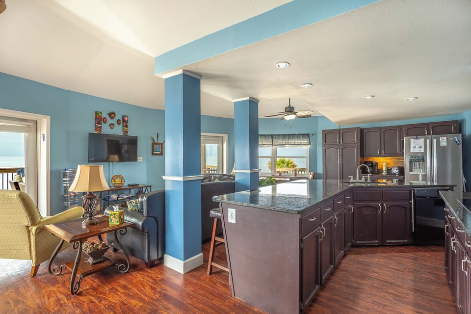 Kitchen And Living Area Western View