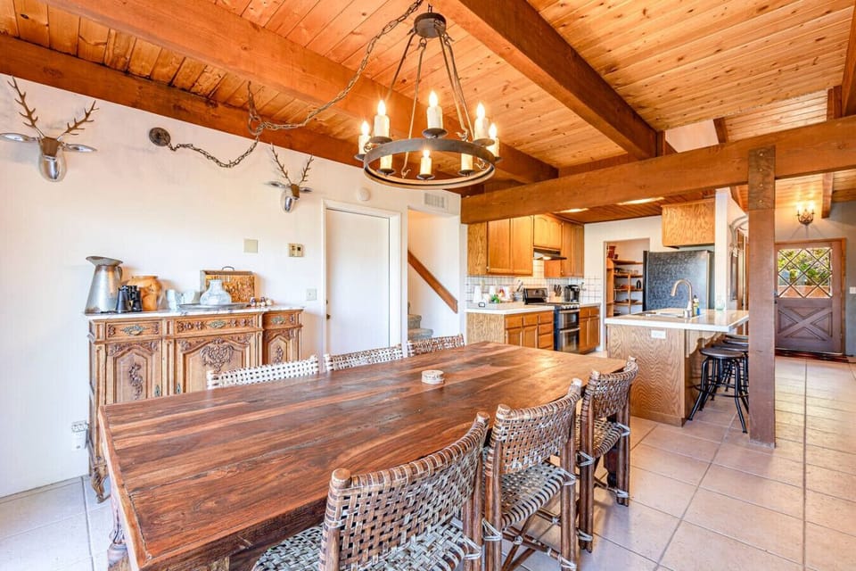This is a Vintage style dining table with a cool look