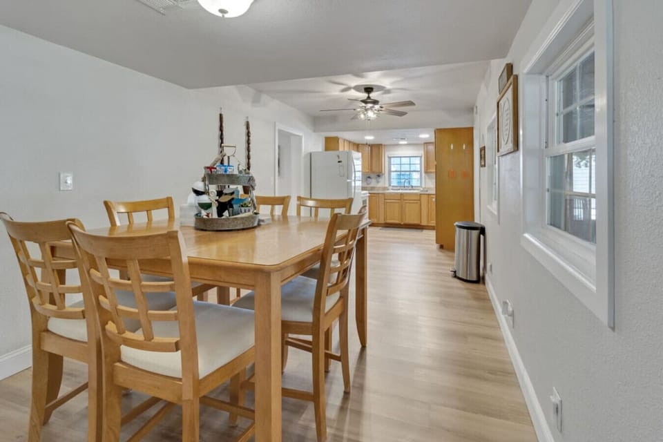 Dining room and open kitchen
