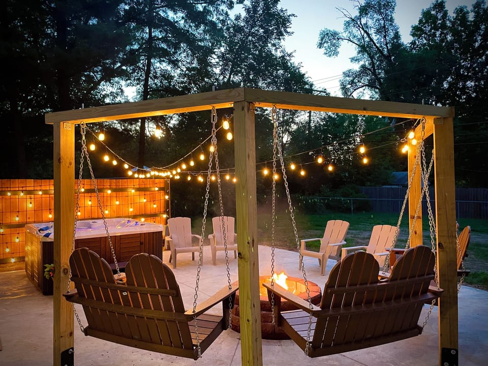 The Unmatched Escape Patio - hot tub, grill, lights, privacy fence, did I mention HOT TUB!!??
