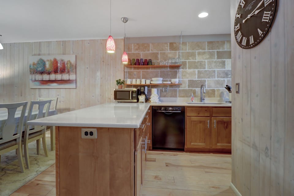 Bright and elegant kitchen with plenty of counter space