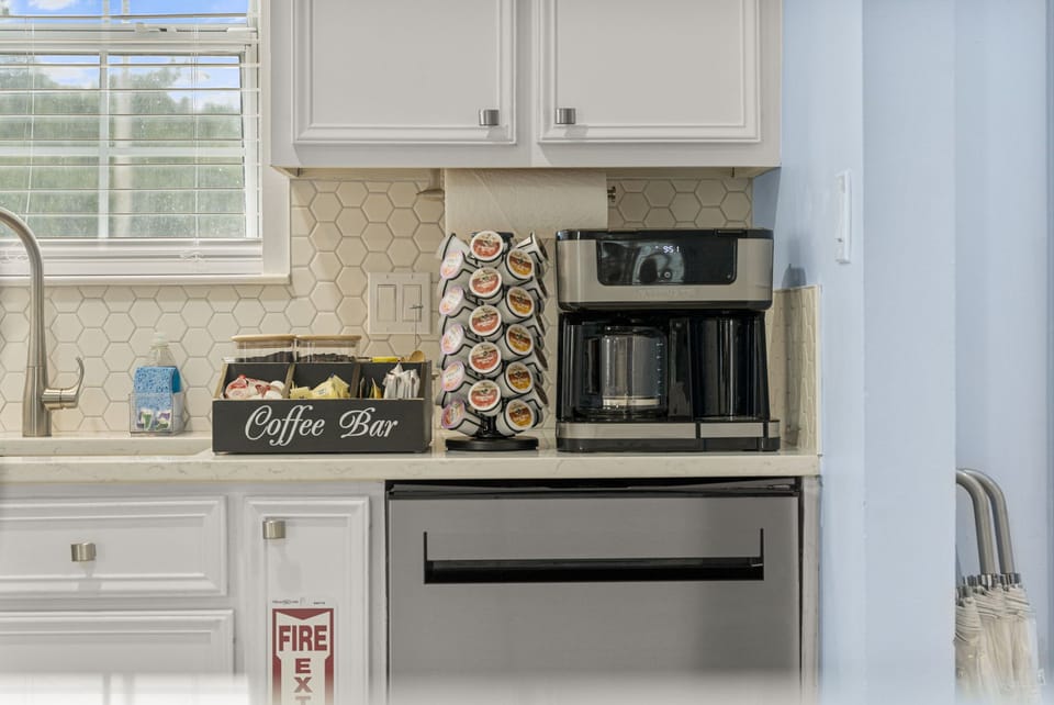 Start the day off right at our coffee station! Ask me about what is all here.