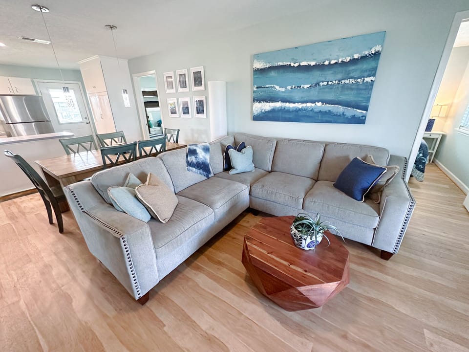 Sectional couch to share or sprawl