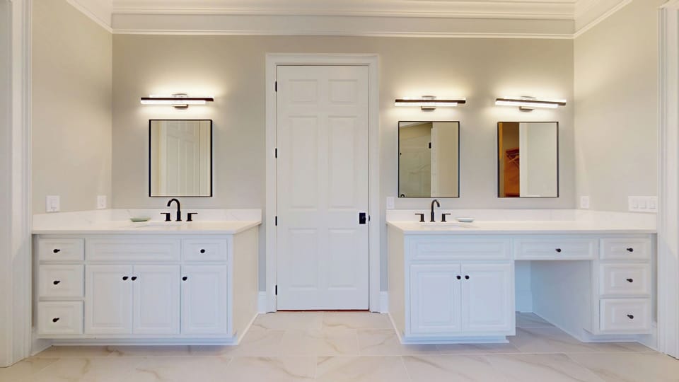 Primary Bathroom with His and Her Vanity
