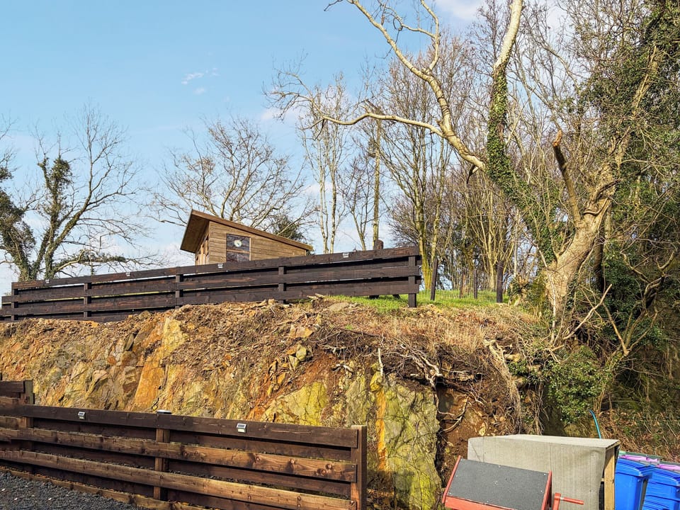 image from the back garden to dog enclosed area. | Lincumtoy, Pinwherry, near Girvan