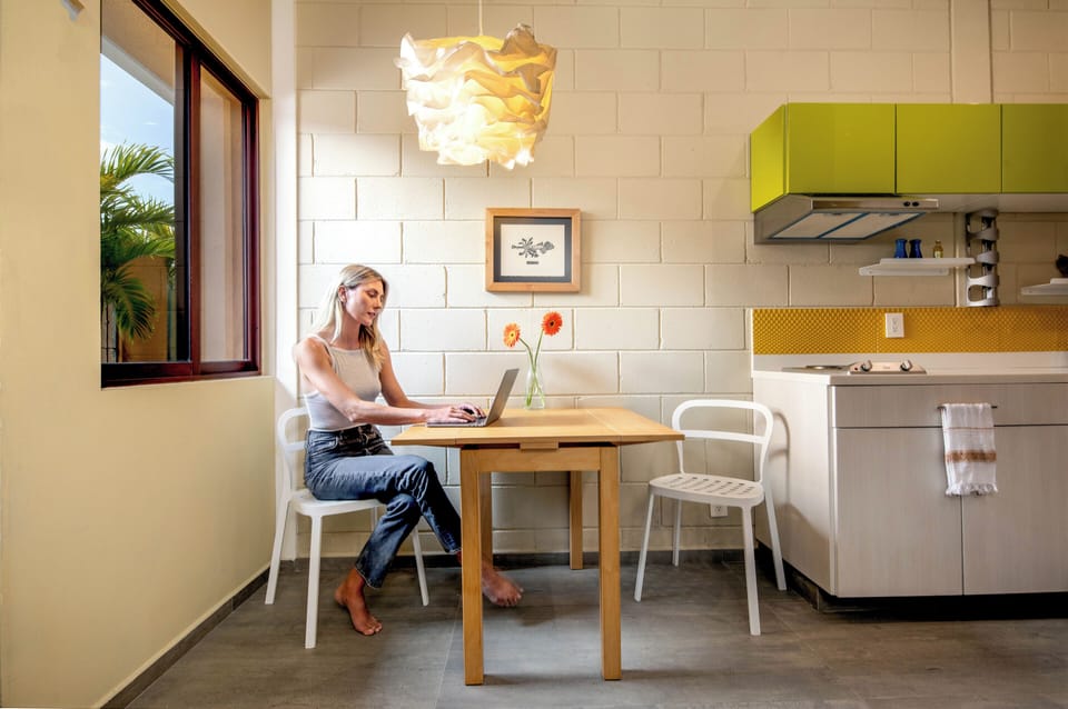 Fast wifi and a few places to work from!