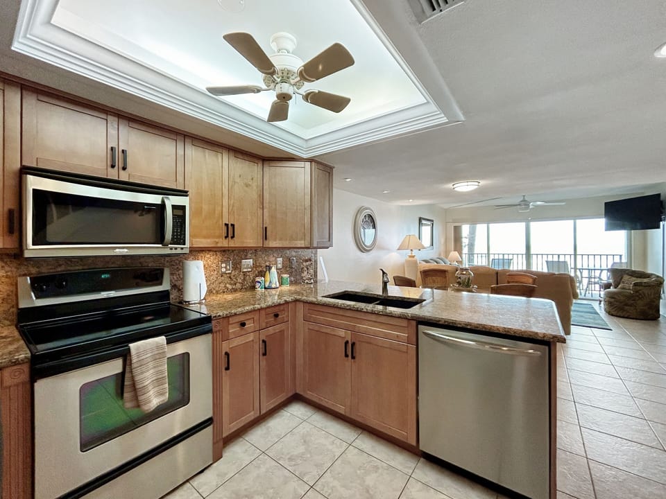 Kitchen with Gulf View
