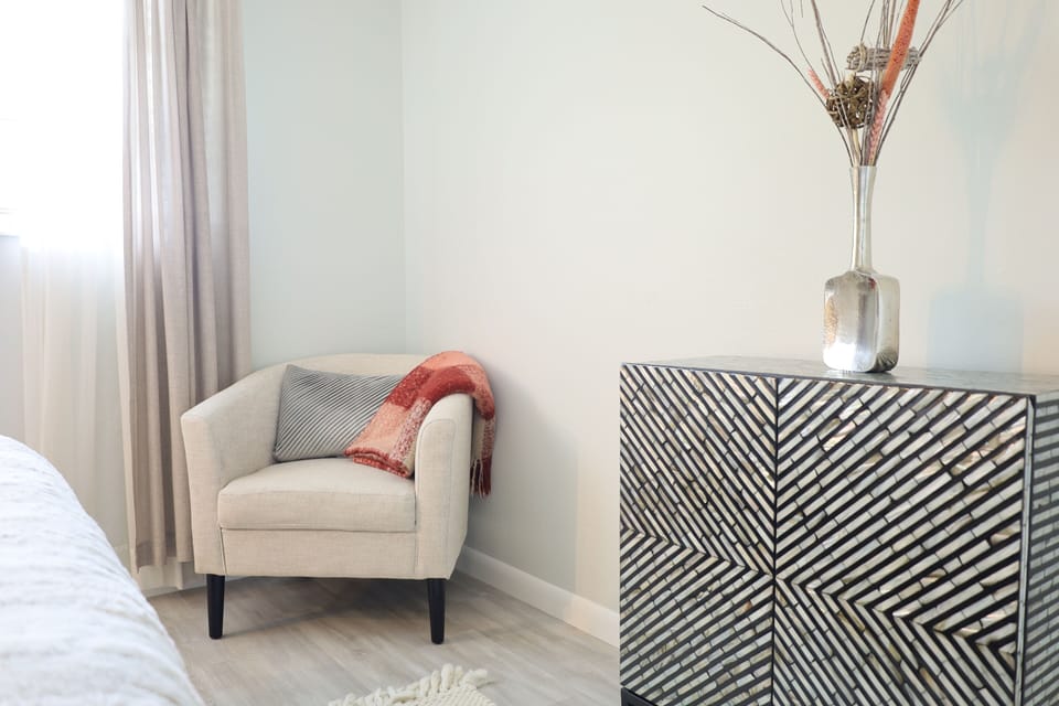 Guest bedroom with thoughtful touches for a warm, welcoming stay
