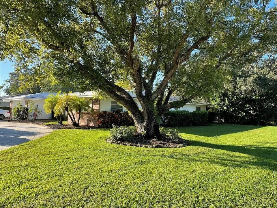 Beautiful opportunity to live in this oasis pool house with mature landscaping 