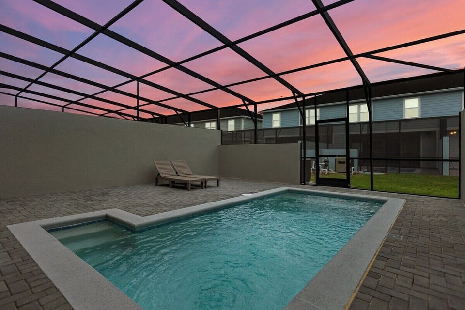 private pool with furniture