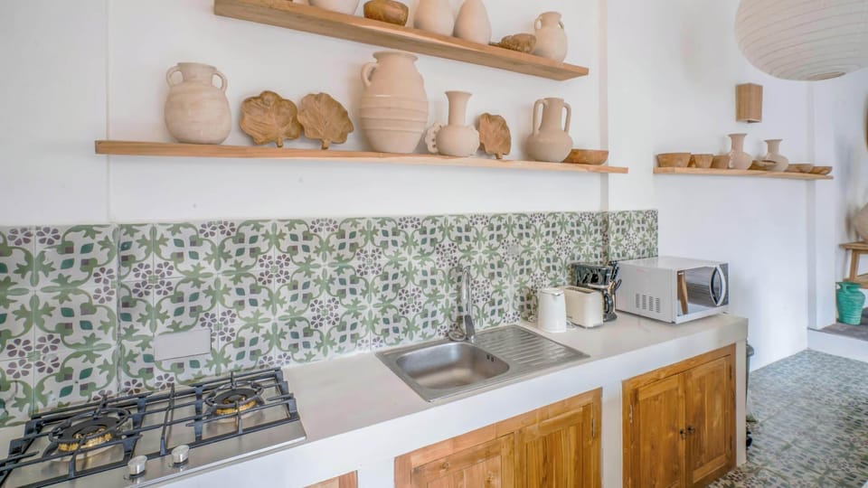 Villa | Private kitchen | Fridge, electric kettle, ice maker
