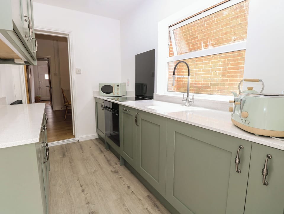 Fridge, dishwasher, electric kettle, toaster