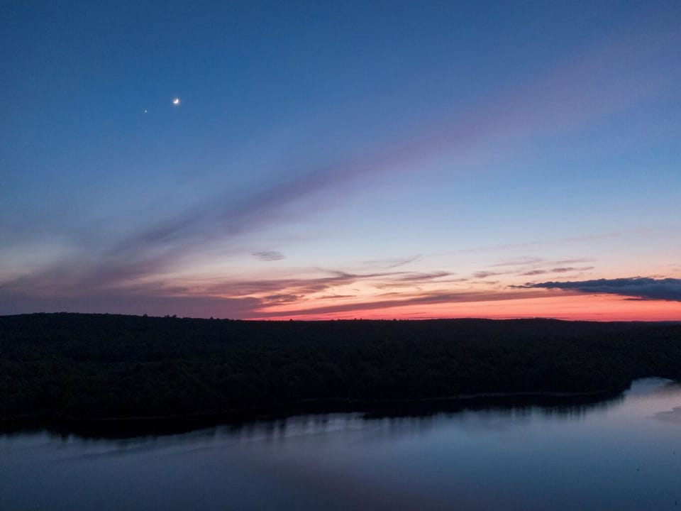 Twilight over the lake.