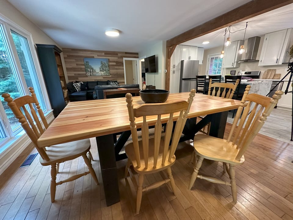 Dinning room.  Open concept with kitchen and living room 