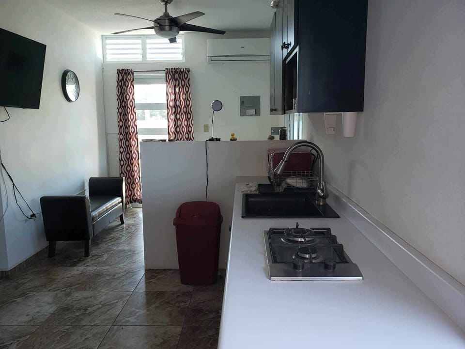 Small Kitchen w/ microwave and small stove top