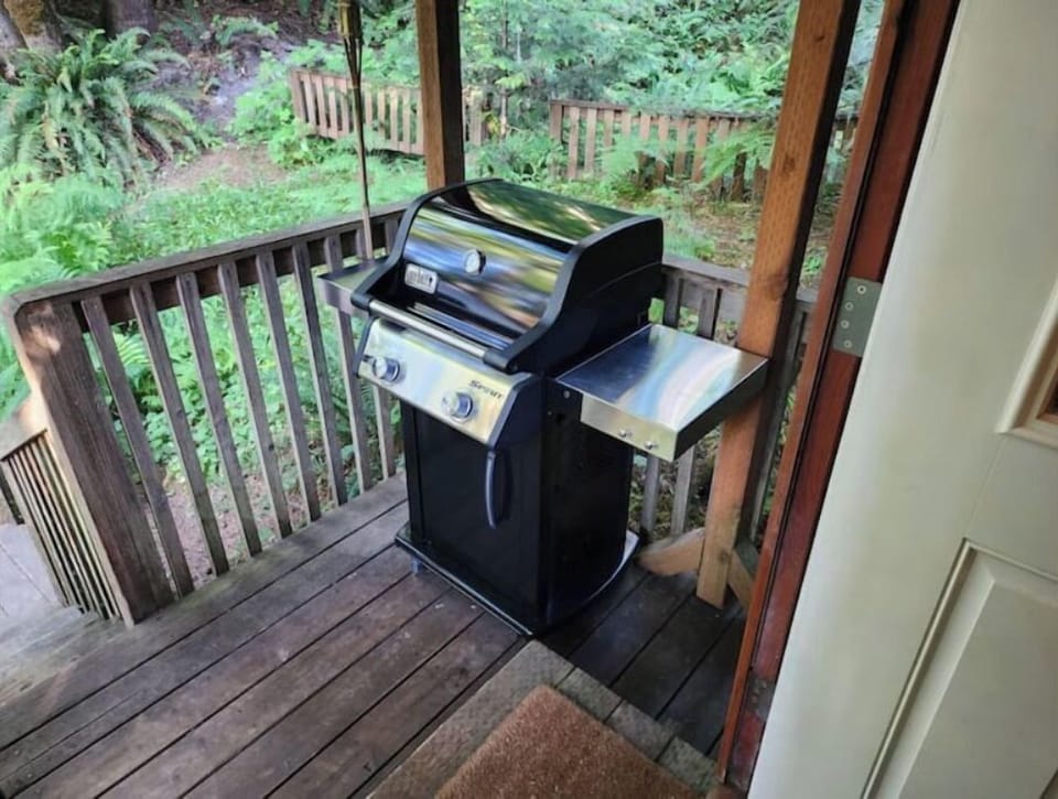 BBQ in covered front porch