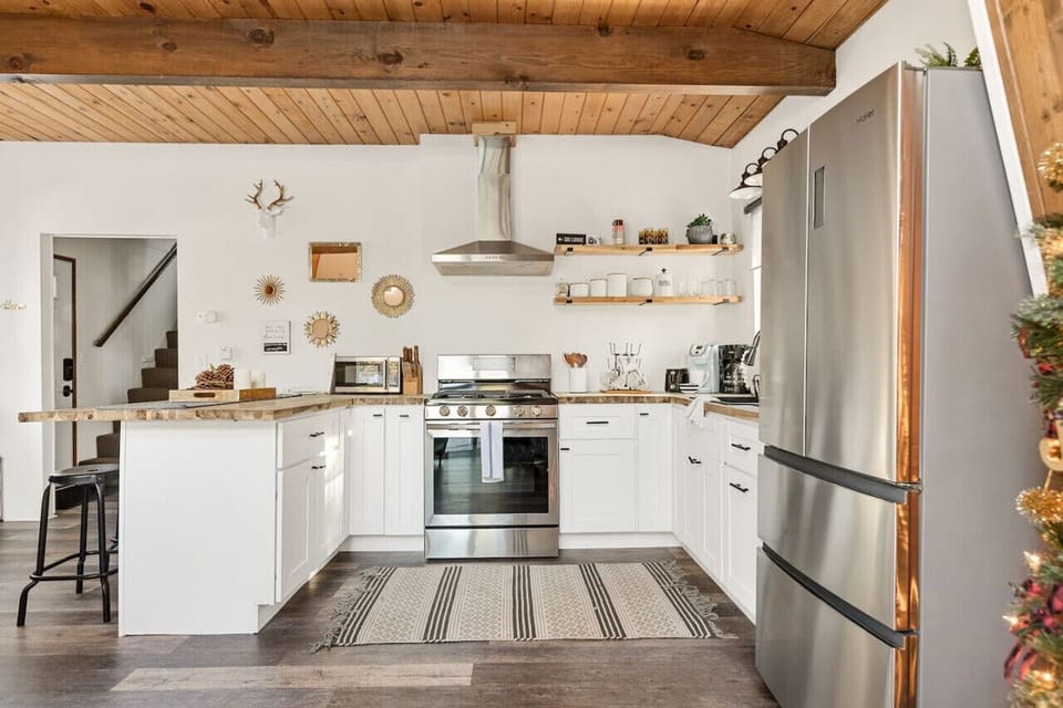 Fully equipped kitchen has everything you need to make a memorable meal.