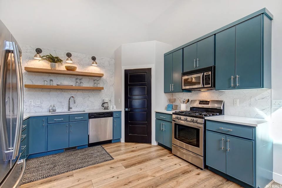 You'll have plenty of room in the oversize fridge and lots of counter space.