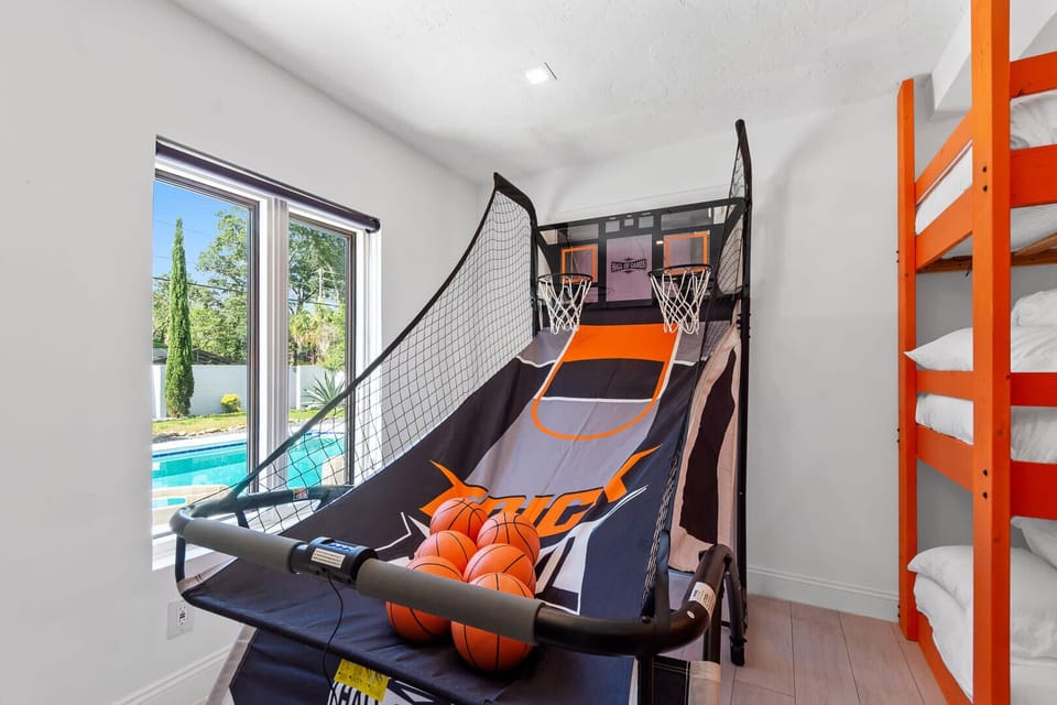 Basketball in Twin Bunk Bed Room