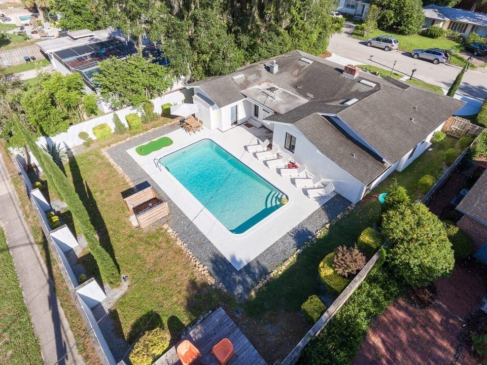 Aerial shot of home.