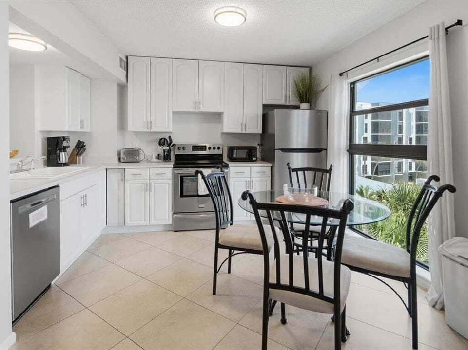 kitchen and dining area