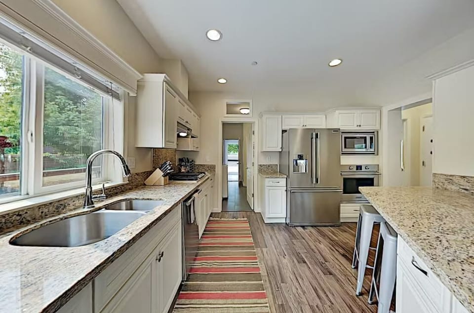 Just bring groceries - the kitchen is stocked for cooking adventures.