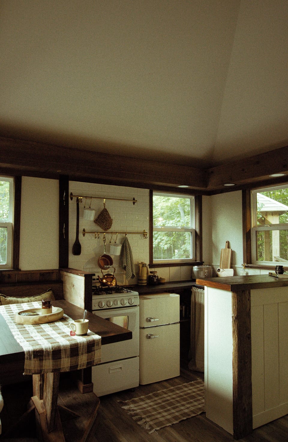 Microwave
4 Burner Stove/Oven
Fridge
Coffee Maker
Dishes, Cutlery, pots, pans..