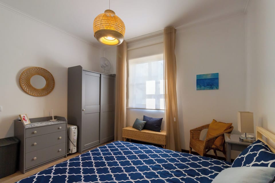 Partial view of bedroom in Casa dos Jacintos, Apartment A.