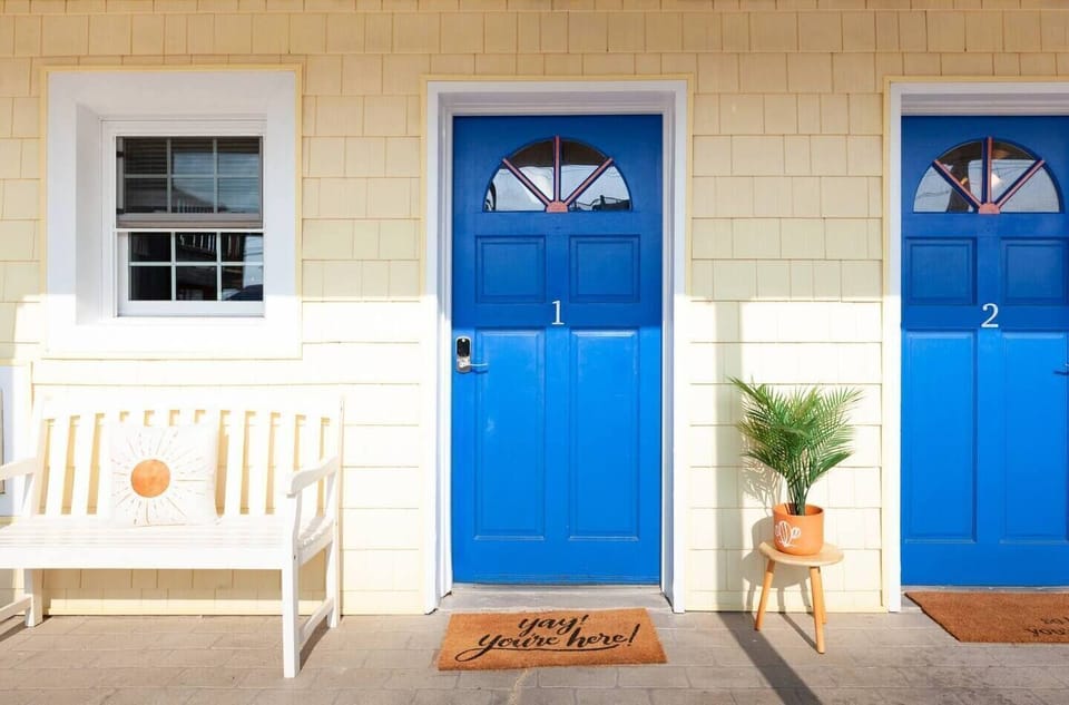 Check in using the Yale smart lock with a pin code specific to you