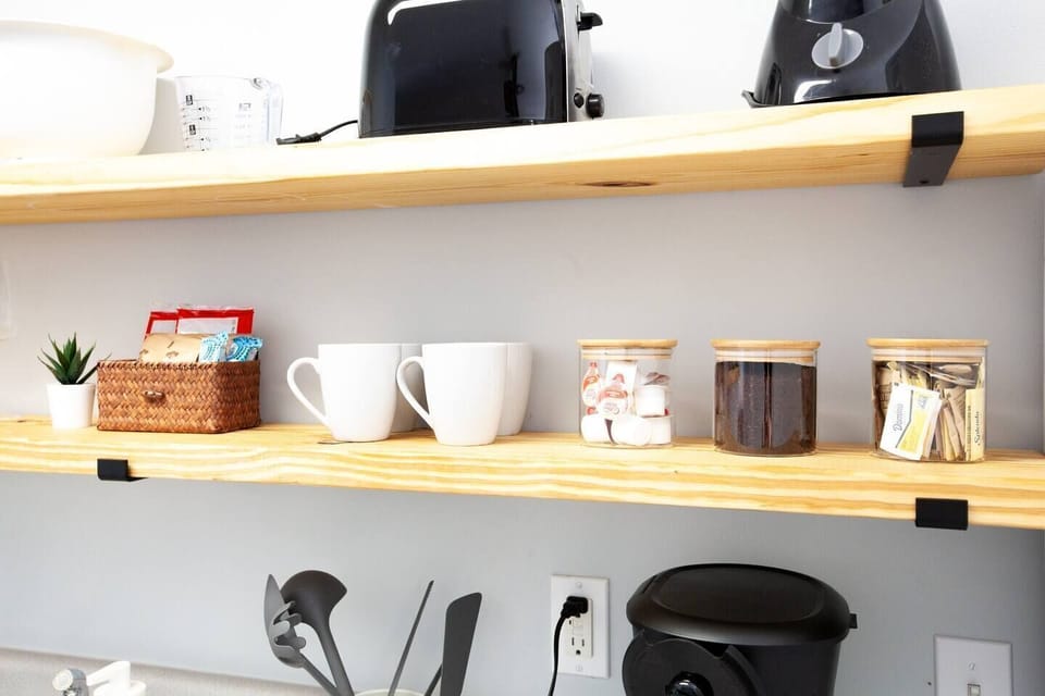 Coffee, cream, and sugar provided for your convenience