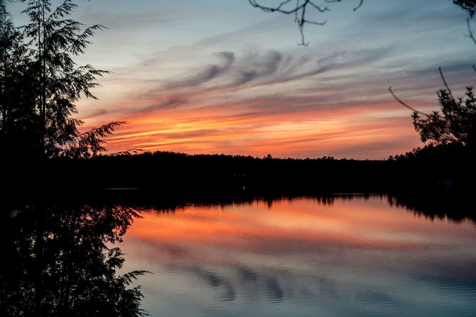 Enjoy breathtaking sunsets every night as the cottage faces southwest.
