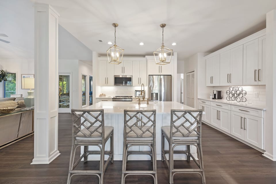 Gorgeous updated kitchen with everything you need to prepare an incredible meal for the group.