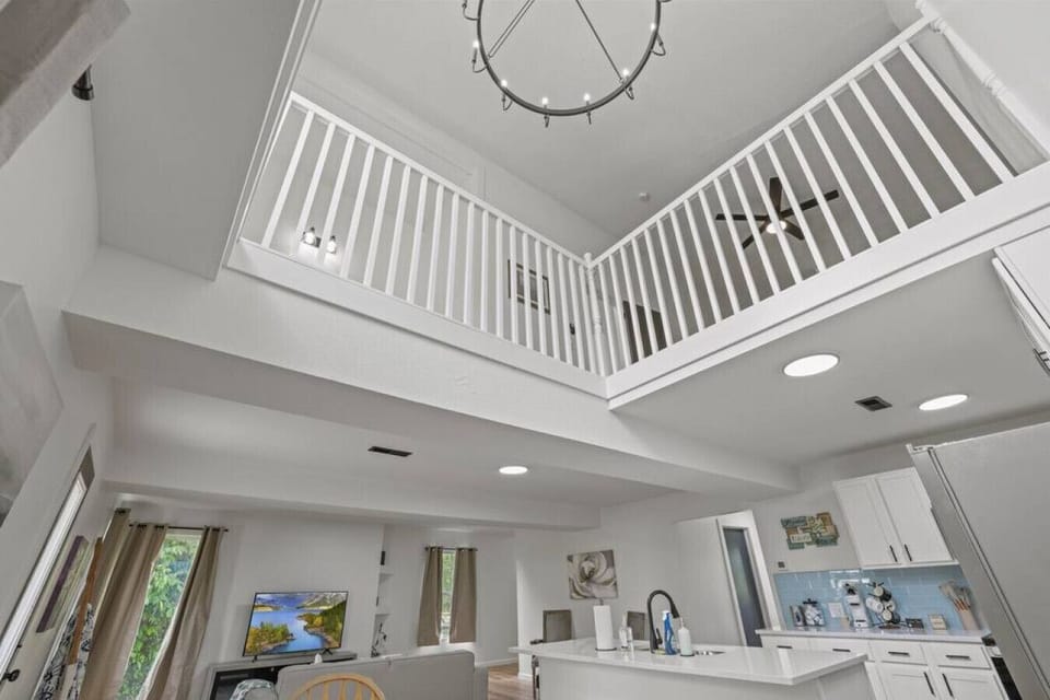 View to upstairs Bedroom 3 from Dining Room