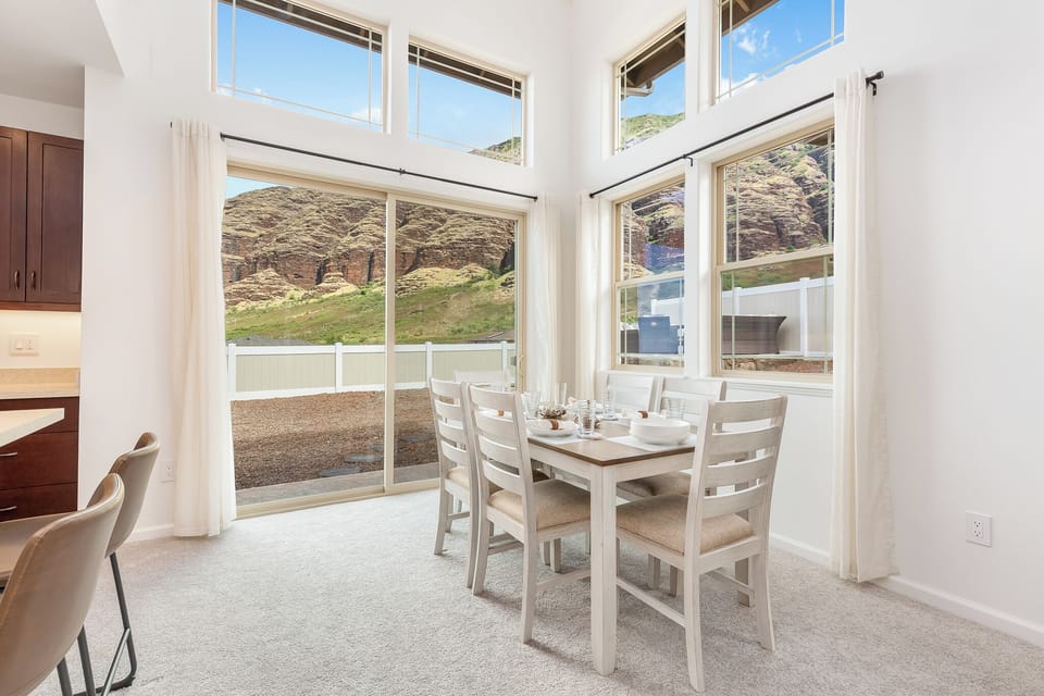 Naturally Lit Dining Table for 6